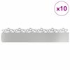 vidaXL Bordure per prato 10 pcs Argento 103 x 0,05 x 22 cm