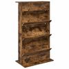 vidaXL Scaffale per riviste Rovere fum&eacute; 70 x 41 x 126 cm