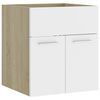 vidaXL Mobile Sottolavabo Bianco Rovere Sonoma 41x38,5x46 Multistrato