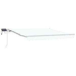 vidaXL Tenda retrattile Bianco 350 x 250 cm Tessuto e Alluminio