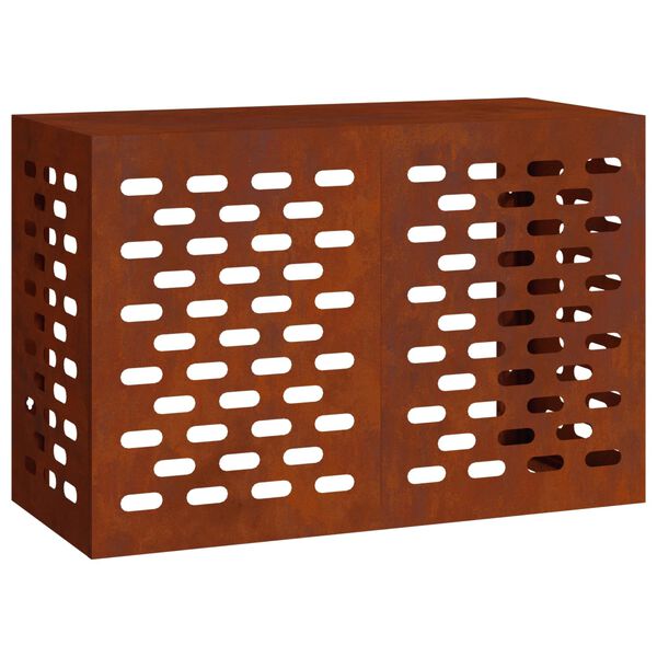 vidaXL Copertura per condizionatore d'aria Ruggine 90 x 40 x 60 cm