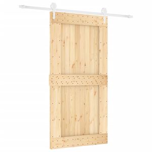 vidaXL Porta Scorrevole con Set Hardware 100x210cm Legno Massello Pino
