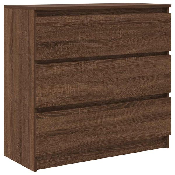 vidaXL Credenza Rovere Marrone 80x35x76 cm in Legno tecnico