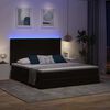 vidaXL Letto con contenitore e LED con led Nero 160 x 200 cm Velluto