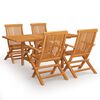 vidaXL Set da Pranzo da Giardino 5 pz in Legno Massello di Teak