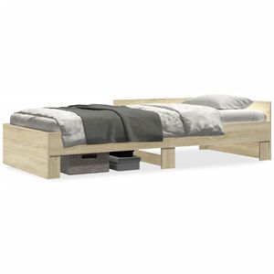 vidaXL Giroletto senza Materasso Rovere Sonoma 100x200cm in Truciolato