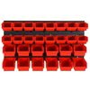 vidaXL Set da Officina 30 pz Rosso e Nero 77x39 cm in Polipropilene