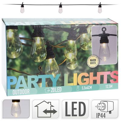 ProGarden Set di Luci LED per Feste 20 Lampadine 4,5 V