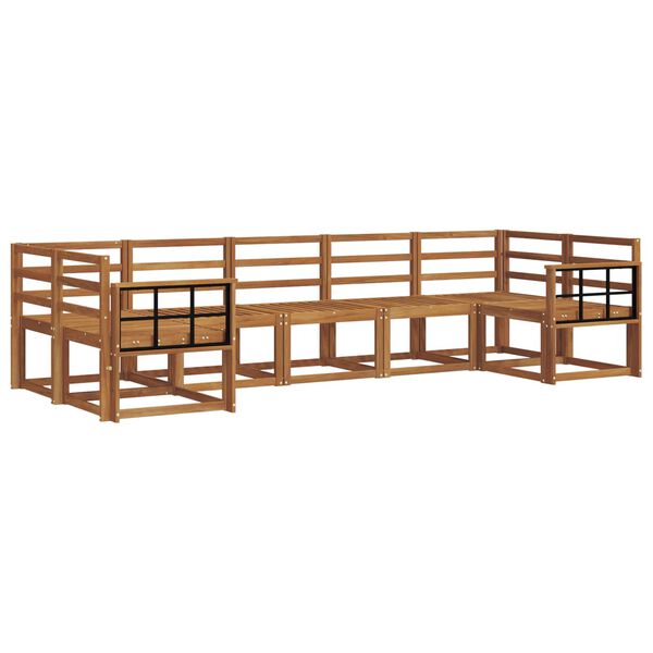 vidaXL Set di divani da esterno 7 pcs Naturale