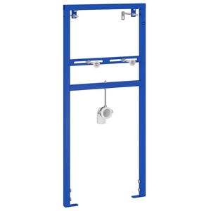 vidaXL Supporto da parete per bagno Blu 50 x 17.5 x 136 cm Acciaio