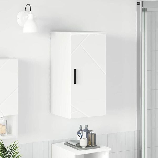 vidaXL Mobile da Bagno Montaggio a parete Bianco 30 x 31,5 x 61 cm