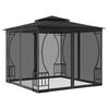 vidaXL Gazebo con Rete 300x300x265 cm Antracite