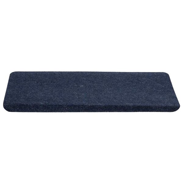 vidaXL Tappetini Autoadesivi per Scale 15 pz 65x24,5x3,5 cm Blu