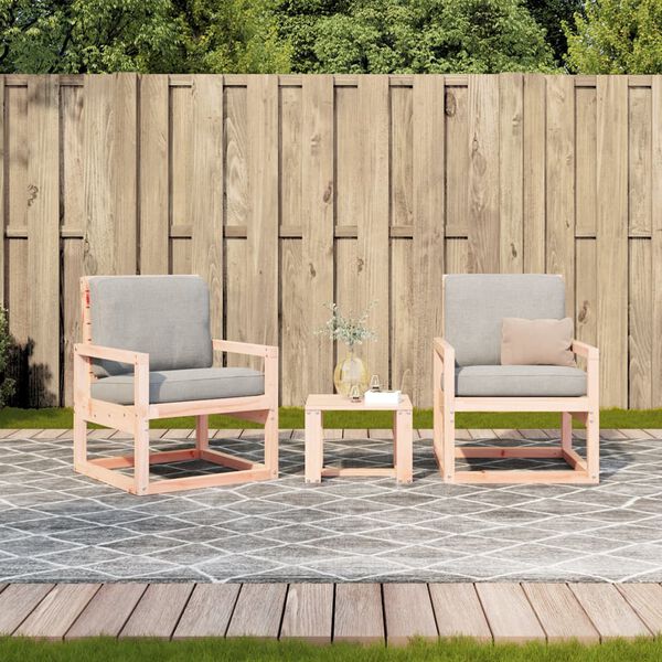 vidaXL Set Salotto da Giardino 3 pz in Legno Massello di Douglas