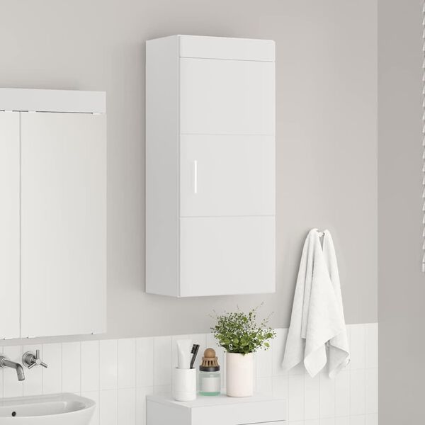 vidaXL Armadio da bagno a muro TULUM Bianco 37 x 24,5 x 86 cm