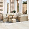 vidaXL Set Divano da Giardino 13 pcs Beige e Crema polyrattan
