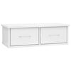 vidaXL Scaffale Cassetti Parete Bianco Lucido 60x26x18,5cm Multistrato