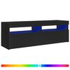 vidaXL Mobile Porta TV con Luci LED Nero 120x35x40 cm