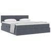 vidaXL Letto con Contenitore con materasso Grigio scuro 100 x 200 cm