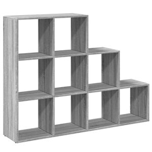 vidaXL Libreria 3 Ripiani Grigio Sonoma 137,5x29x103,5 cm Truciolato