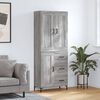 vidaXL Credenza Grigio Sonoma 69,5x34x180 cm in Legno Multistrato
