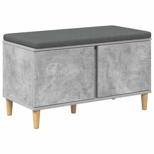 vidaXL Panca per ingresso con cuscino Grigio Cemento 80 x 38 x 46 cm