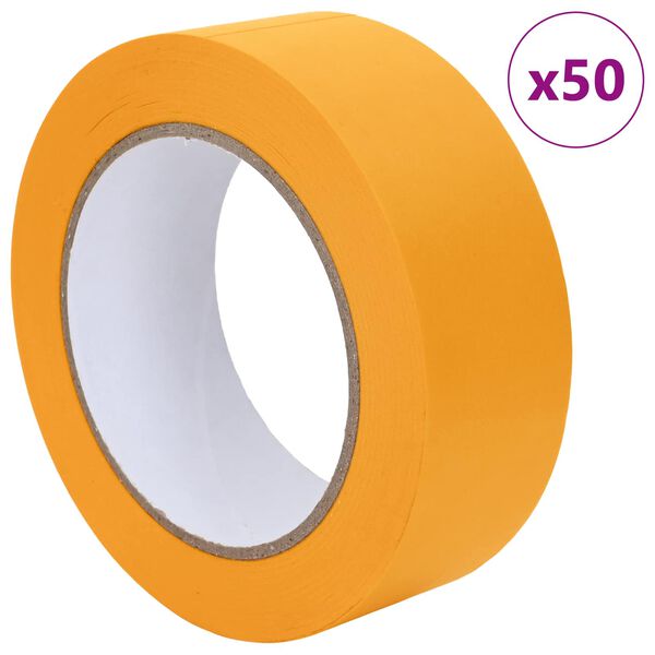 vidaXL Nastri Adesivi per Pittori 50 pcs Giallo 38mm x 50m Carta