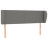 vidaXL Testiera ad Orecchio Grigio Scuro 147x23x78/88 cm in Tessuto