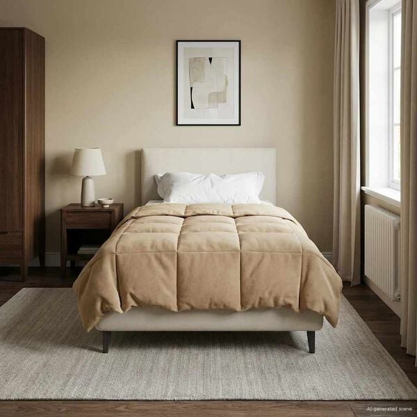 vidaXL Duvet Invernale Trapuntato Blu Scuro 140 x 220 cm Microfibra