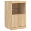 vidaXL Credenza con Luci LED Rovere Sonoma 123x37x67 cm