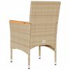 vidaXL Sedie da Giardino con Cuscini 2 pz Beige in Polyrattan