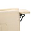 vidaXL Poltrona Massaggiante Crema in Tessuto