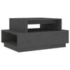 vidaXL Tavolino da Salotto Grigio 80x55x40,5 cm Legno Massello di Pino