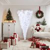 vidaXL Albero di Natale Artificiale Capovolto con Base Bianco 180 cm