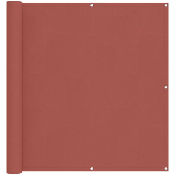 vidaXL Schermo da balcone Terracotta 110 x 200 cm Tessuto Oxford