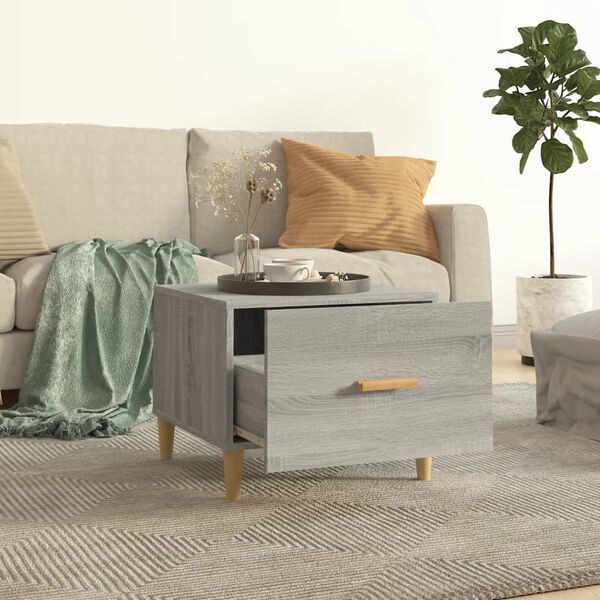 vidaXL Tavolini Salotto 2pz Grigio Sonoma 50x50x40cm Legno Multistrato