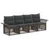vidaXL Set Divano da Giardino 4 pz Grigio polyrattan
