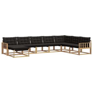 vidaXL Set di divani da esterno 8 pz Bianco e Nero