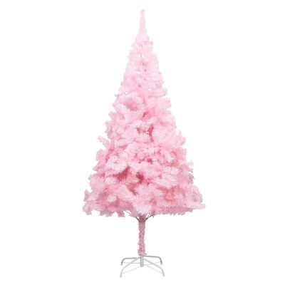 vidaXL Albero di Natale Preilluminato con Palline Rosa 210 cm PVC