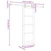 vidaXL Porta scorrevole ORKDAL Marrone 73,5 x 211 cm Pino massello