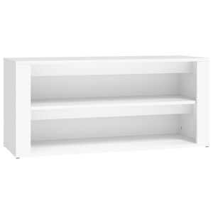 vidaXL Scarpiera Bianca 100x35x45 cm in Legno Multistrato