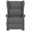 vidaXL Poltrona Alzapersona Massaggiante in Tessuto Grigio Scuro