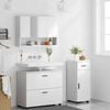 vidaXL Set di mobili per il bagno con cassetto con porta 3 pcs Bianco