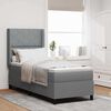 vidaXL Letto a molle con materasso Grigio chiaro 90 x 190 cm Tessuto