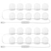 vidaXL Luci per Specchio 2 pcs Bianco 4.5 x 4.5 x 4.8 cm Plastica