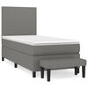 vidaXL Giroletto a Molle con Materasso Grigio Scuro 80x200 cm Tessuto
