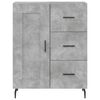 vidaXL Credenza Grigio Cemento 69,5x34x180 cm in Legno Multistrato