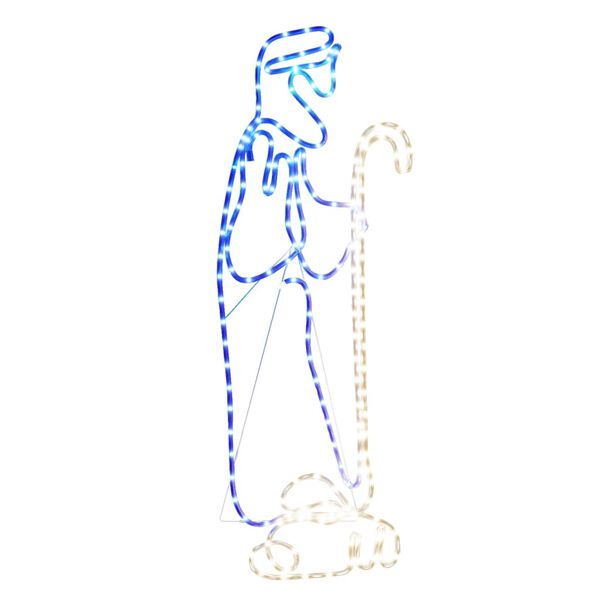 vidaXL Figura Natalizia di Pastore e Agnello con 168 LED 102,5x35 cm