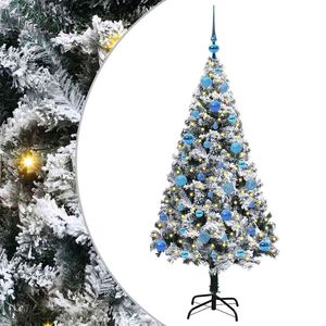 vidaXL Albero di Natale artificiale con 150 LED Bianco 150 cm