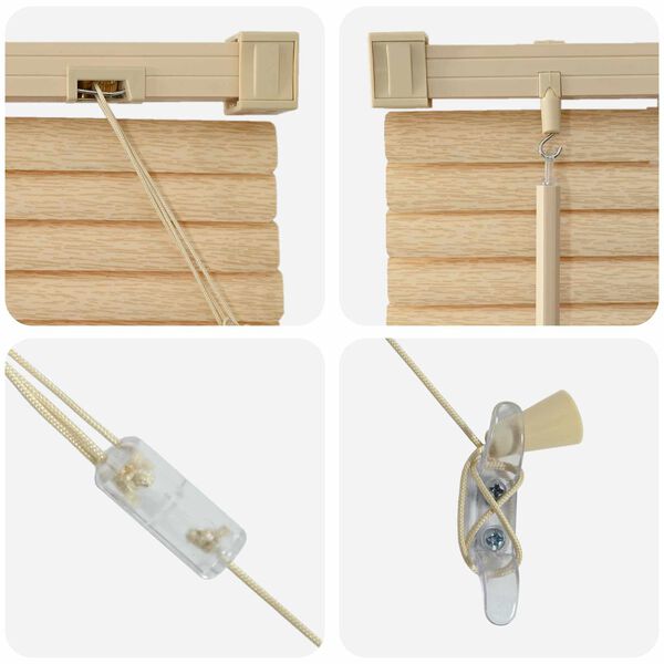 vidaXL Tenda Veneziana Marrone Chiaro con Motivo 213 x 50 cm PVC